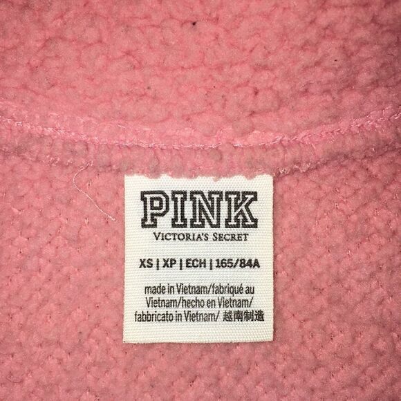 Sexy Love Pink Puppy Dog Mauve Pastel Pink Sherpa Full Zipper Fleece Vest Jacket - Picture 4 of 11